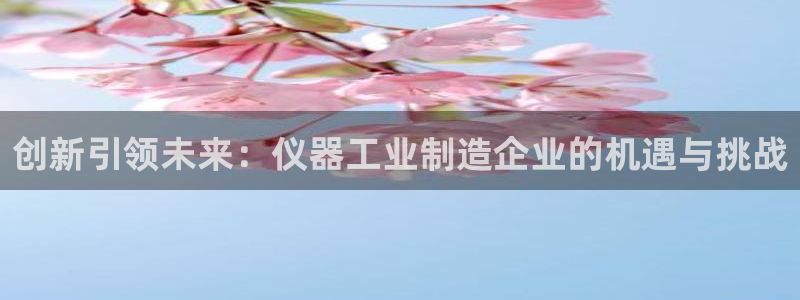 意昂3神州：创新引领未来：仪器工业制造企业的机遇与挑战