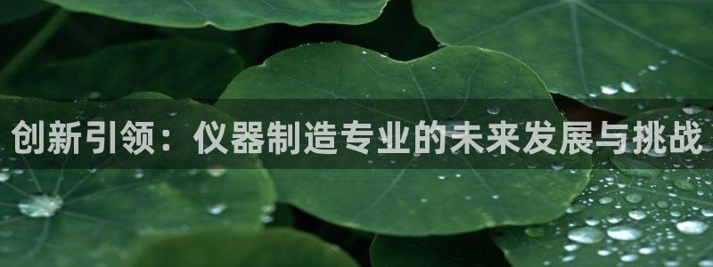 意昂体育3招商电话是多少啊：创新引领：仪器制造专业的未来发展