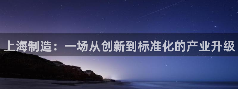 意昂3娱乐40996：上海制造：一场从创新到标准化的产业升级