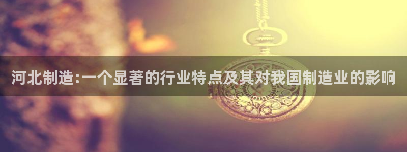 意昂3集团简介：河北制造:一个显著的行业特点及其对我国制造业