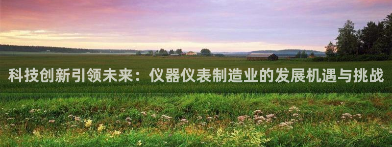 意昂3娱乐下载：科技创新引领未来：仪器仪表制造业的发展机遇与